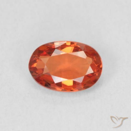0.62ct Natürlicher Feuerorange Saphir, Oval, VVS