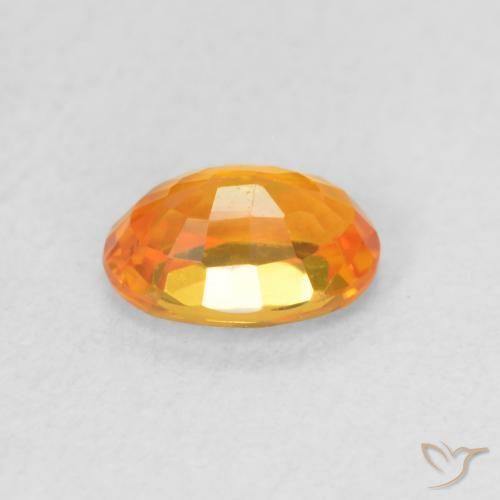 9,17 ctw natürlicher hellorange Saphir, Oval, VVS