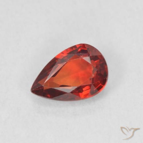 0.59ct Natürlicher dunkelrot Saphir, Birnenform, VVS