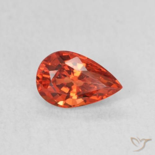 9,17 ctw natürlicher rötlich-orange Saphir, Birnenform, VVS