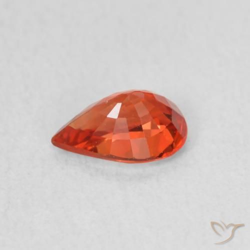 9,17 ctw natürlicher rötlich-orange Saphir, Birnenform, VVS
