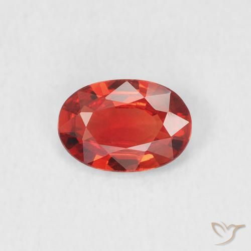 0.43ct Natürlicher Hellrot Saphir, Oval, VVS