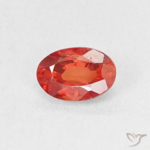 0.64ct Natürlicher Mittelrot Saphir, Oval, VS