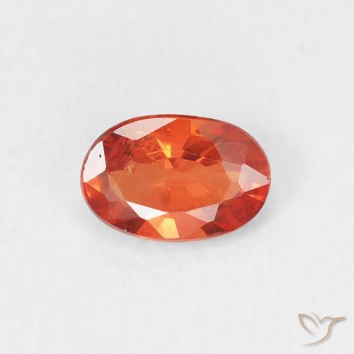 0.55ct Natürlicher Warmes Orange Saphir, Oval, VS