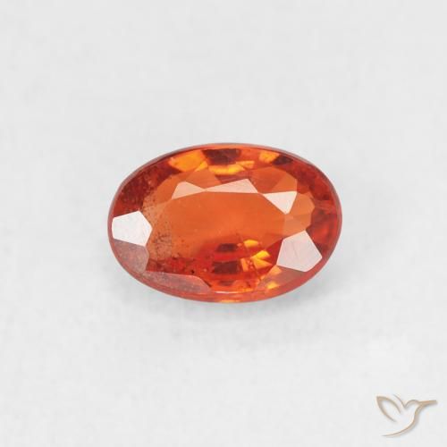 0.58ct Natürlicher Feuerorange Saphir, Oval, VS