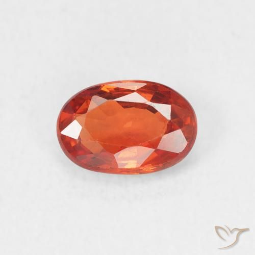 0.64ct Natürlicher Feuerorange Saphir, Oval, VS