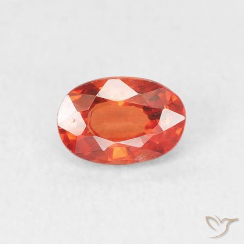 0.68ct Natürlicher Mittelorange Saphir, Oval, VS