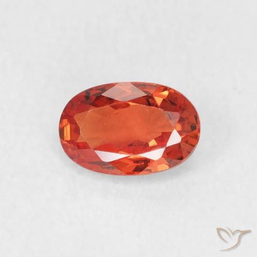 0.68ct Natürlicher Warmes Orange Saphir, Oval, VS, Photo A