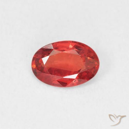 0.53ct Natürlicher Mittelrot Saphir, Oval, VS