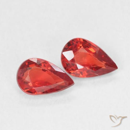1.06 ct natürliche Feuerrot Saphir-Edelsteine, Birnenform, VVS-VS