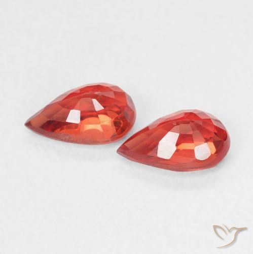 1.06 ct natürliche Feuerrot Saphir-Edelsteine, Birnenform, VVS-VS