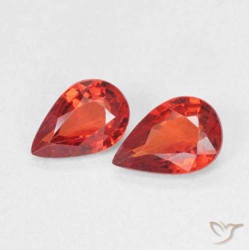 0.99 ct natürliche Intensives Rot Saphir-Edelsteine, Birnenform, VVS-VS