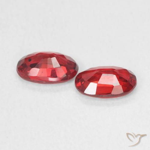1.06 ct natürliche Mittelrot Saphir-Edelsteine, Oval, VVS-VS