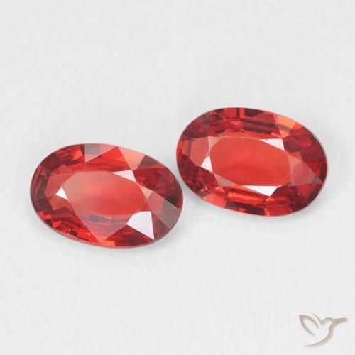 0.94 ct natürliche Hellrot Saphir-Edelsteine, Oval, VVS