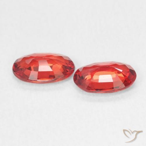 0.94 ct natürliche Hellrot Saphir-Edelsteine, Oval, VVS