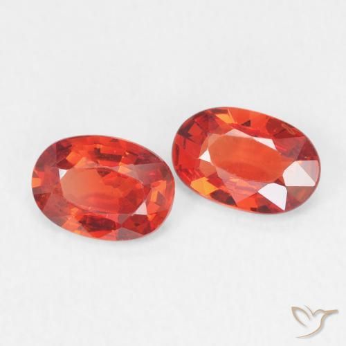 0.96 ct natürliche Intensives Rot Saphir-Edelsteine, Oval, VVS-VS