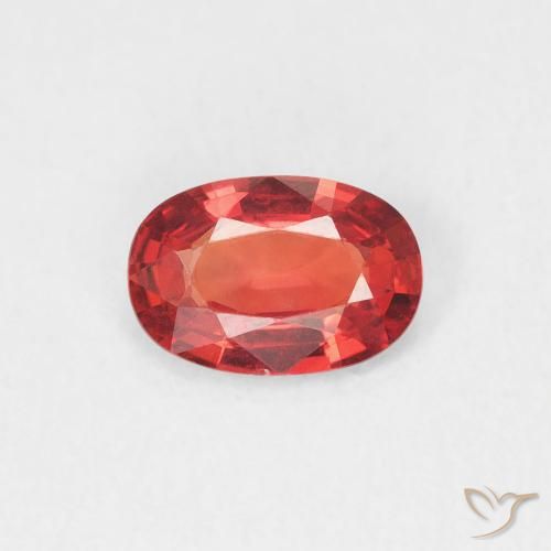 0.53ct Natürlicher Intensives Rot Saphir, Oval, VVS