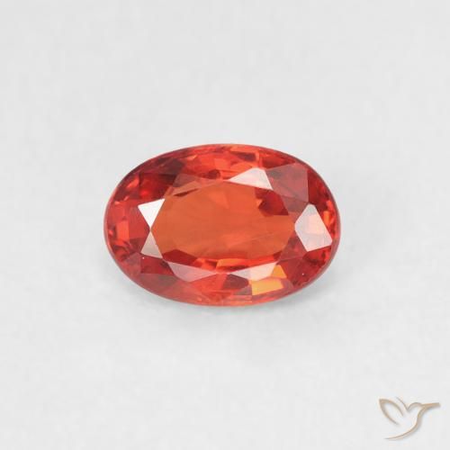 0.56ct Natürlicher Mittelrot Saphir, Oval, VVS