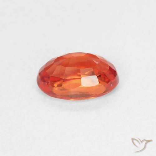 9,17 ctw natürlicher rötlich-orange Saphir, Oval, VVS