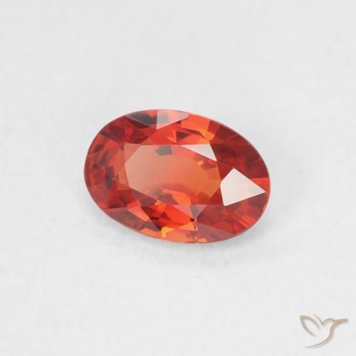 9,17 ctw natürlicher Mittelrot Saphir, Oval, VVS