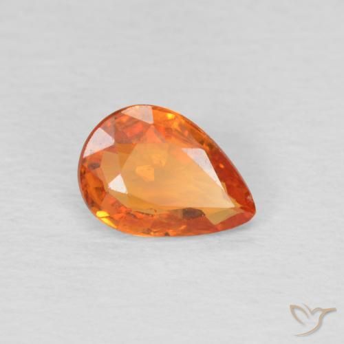9,17 ctw natürlicher hellorange Saphir, Birnenform, VS