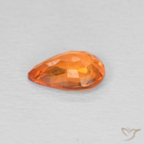 9,17 ctw natürlicher hellorange Saphir, Birnenform, VS