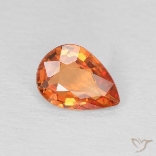 9,17 ctw natürlicher hellorange Saphir, Birnenform, VS