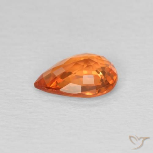 9,17 ctw natürlicher hellorange Saphir, Birnenform, VS