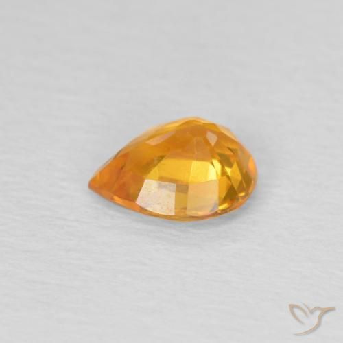 9,17 ctw natürlicher Orange-Gold Saphir, Birnenform, VS