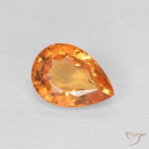 9,17 ctw natürlicher hellorange Saphir, Birnenform, VS