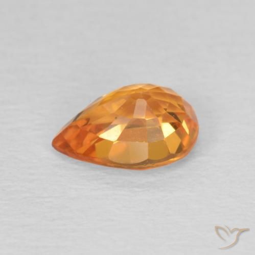 9,17 ctw natürlicher hellorange Saphir, Birnenform, VS