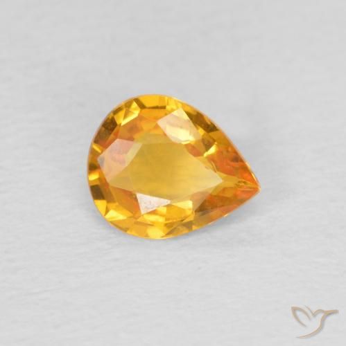 9,17 ctw natürlicher Mittelorange Saphir, Birnenform, VVS-VS