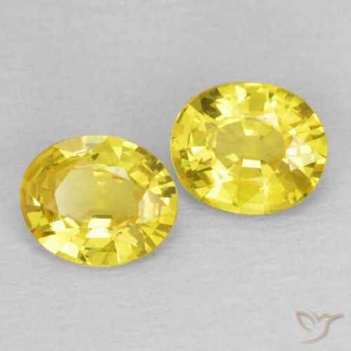 1.23 ct natürliche Cyber-Gelb Saphir-Edelsteine, Oval, VS