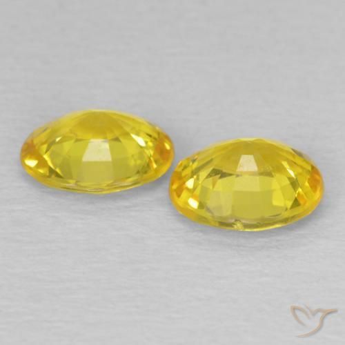 1.23 ct natürliche Cyber-Gelb Saphir-Edelsteine, Oval, VS