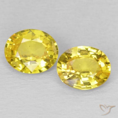 1.33 ct natürliche Cyber-Gelb Saphir-Edelsteine, Oval, VS