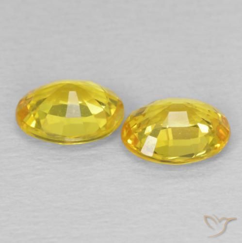 1.33 ct natürliche Cyber-Gelb Saphir-Edelsteine, Oval, VS