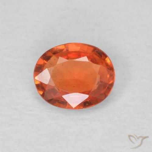 0.46ct Natürlicher Feuerorange Saphir, Oval, VS
