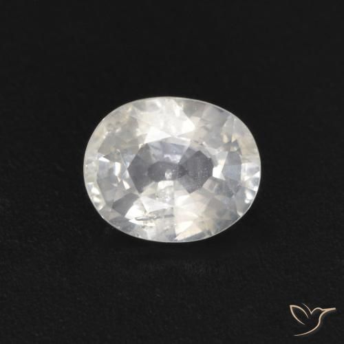 0.49ct Natürlicher Weiß Saphir, Oval, VS