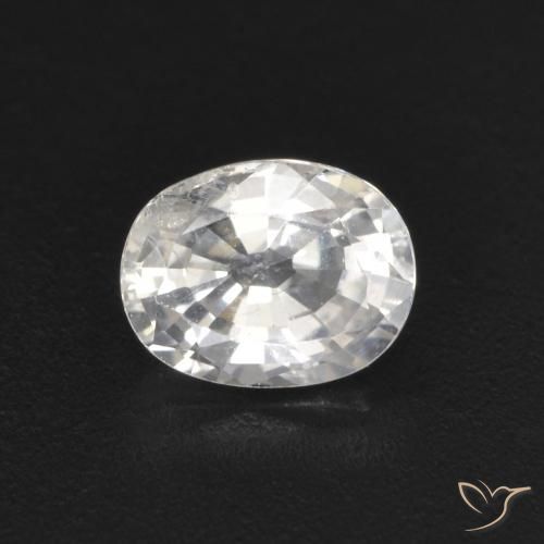 0.53ct Natürlicher Weiß Saphir, Oval, VS
