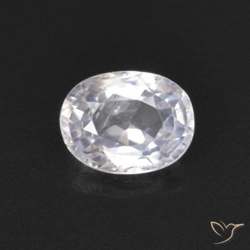 0.52ct Natürlicher Bläulich-weiß Saphir, Oval, VS