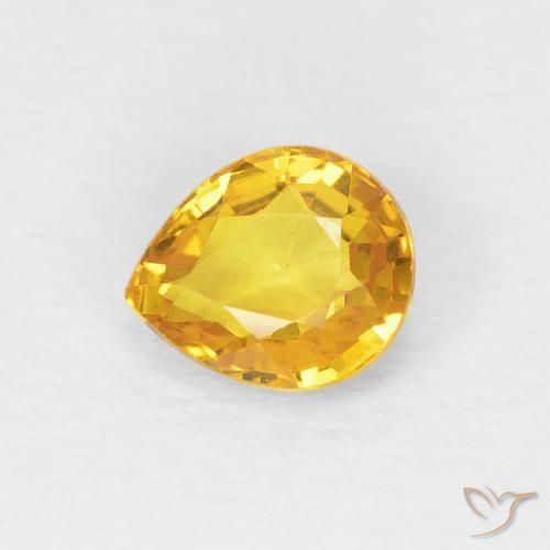 9,17 ctw natürlicher Golden Saphir, Birnenform, VVS-VS