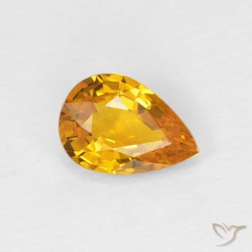 9,17 ctw natürlicher Aprikose Orange Saphir, Birnenform, VVS
