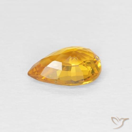 9,17 ctw natürlicher Aprikose Orange Saphir, Birnenform, VVS