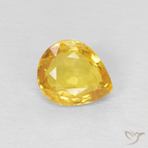 9,17 ctw natürlicher Golden Saphir, Birnenform, VVS-VS