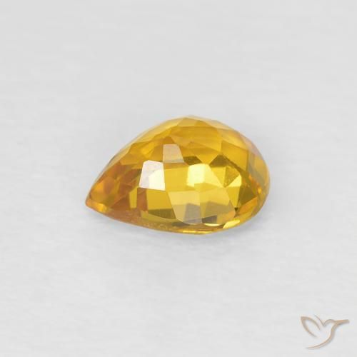 9,17 ctw natürlicher Golden Saphir, Birnenform, VS