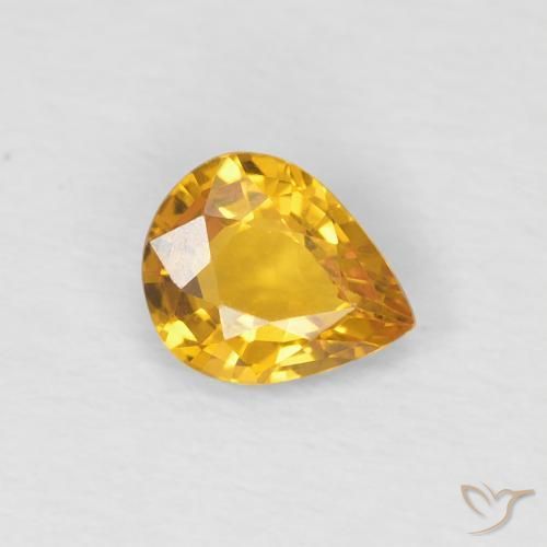 9,17 ctw natürlicher Golden Saphir, Birnenform, VS