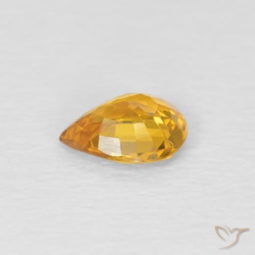 9,17 ctw natürlicher Golden Saphir, Birnenform, VS