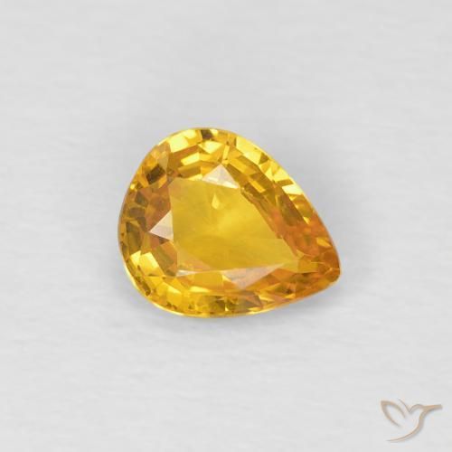 9,17 ctw natürlicher Golden Saphir, Birnenform, VS