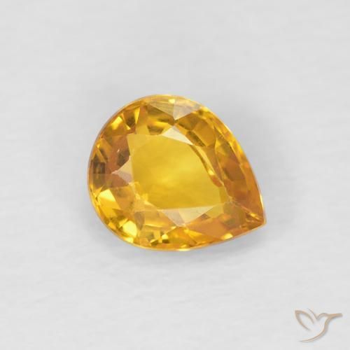 9,17 ctw natürlicher Golden Saphir, Birnenform, VS