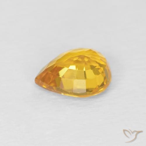 9,17 ctw natürlicher Golden Saphir, Birnenform, VS
